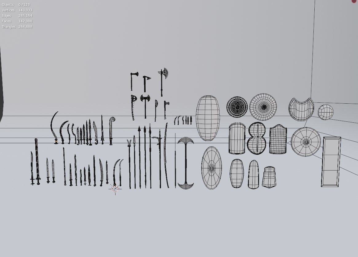 Bronze Age Weapons 3D model_6