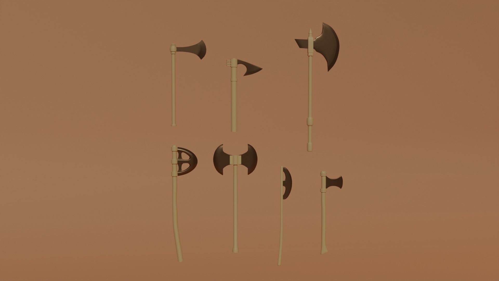 Bronze Age Weapons 3D model_2