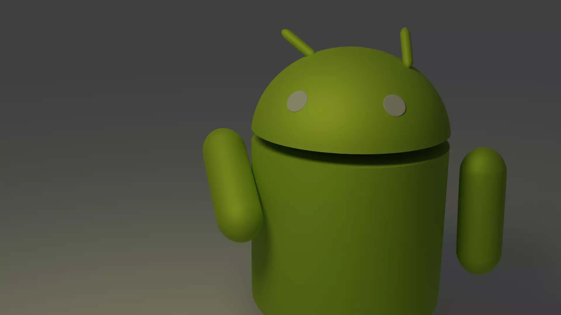 Android mascot green robot  3D model_0