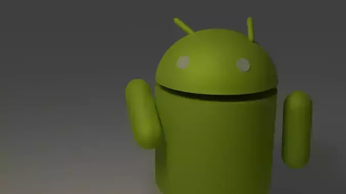 Android mascot green robot  3D model