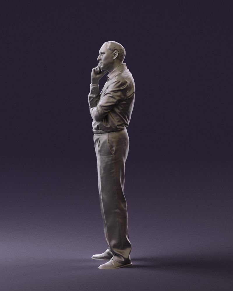 Man in suit pants blue top 0574 3D Print Ready 3D print model_18