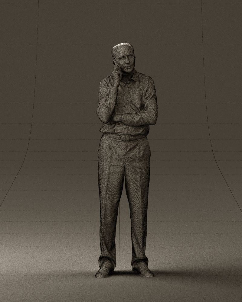 Man in suit pants blue top 0574 3D Print Ready 3D print model_29