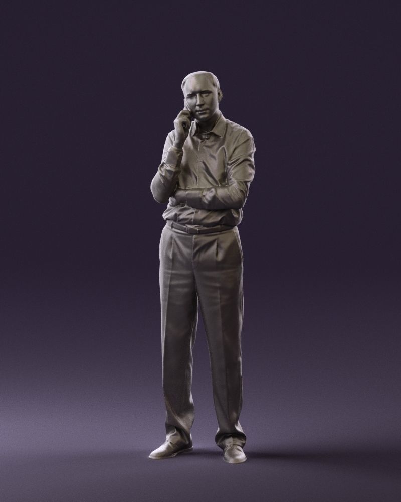 Man in suit pants blue top 0574 3D Print Ready 3D print model_25