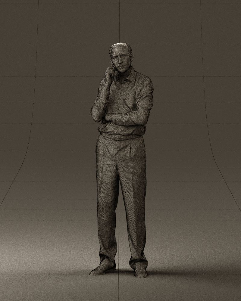Man in suit pants blue top 0574 3D Print Ready 3D print model_26