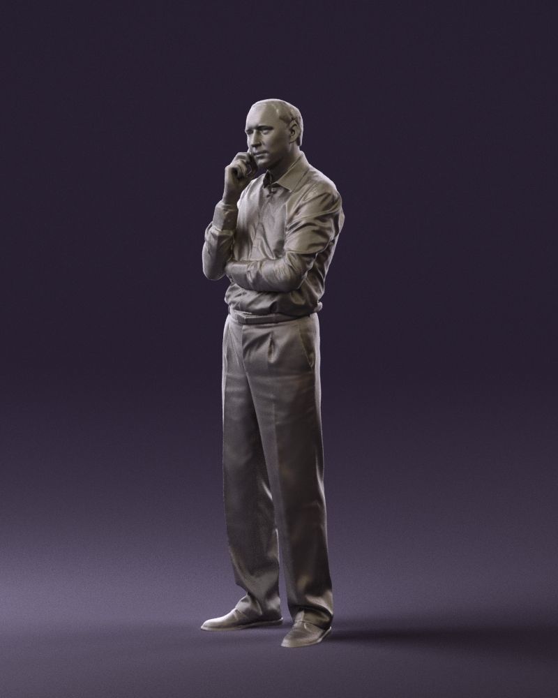 Man in suit pants blue top 0574 3D Print Ready 3D print model_21