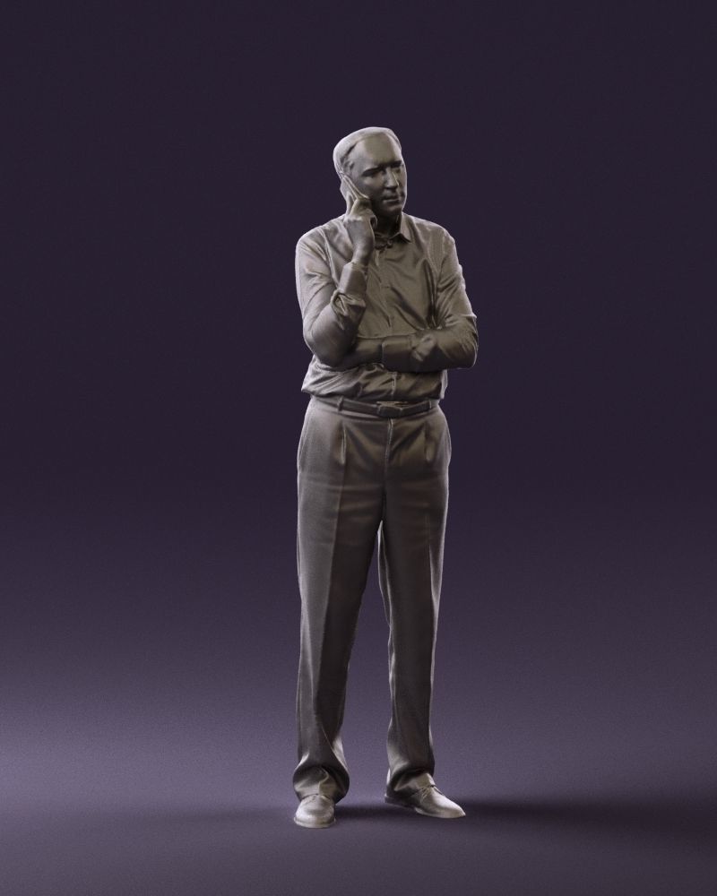 Man in suit pants blue top 0574 3D Print Ready 3D print model_34