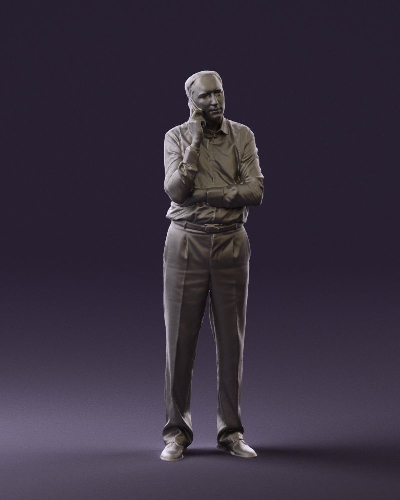 Man in suit pants blue top 0574 3D Print Ready 3D print model_31