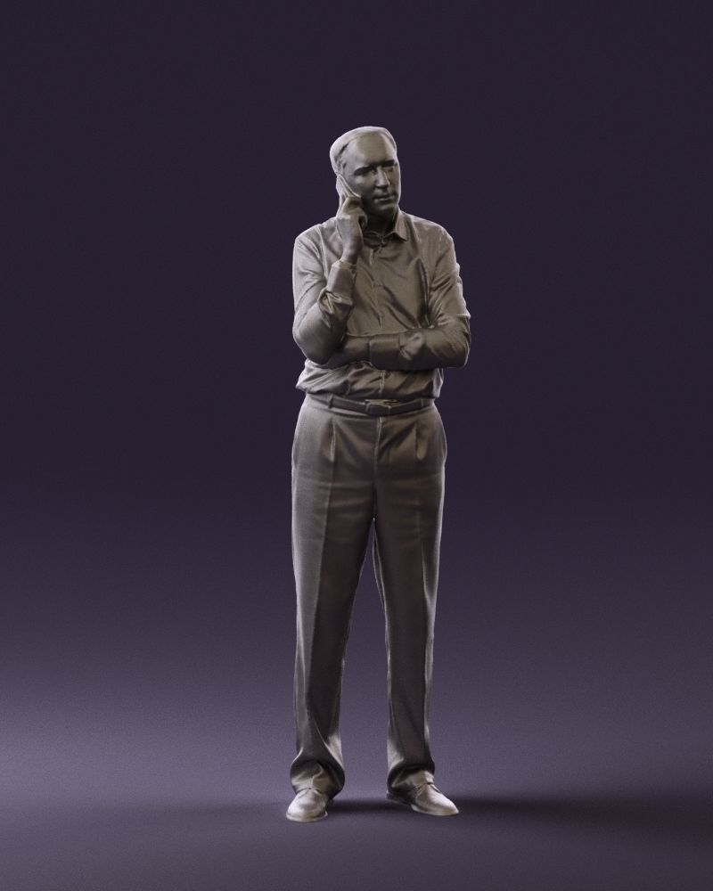 Man in suit pants blue top 0574 3D Print Ready 3D print model_11