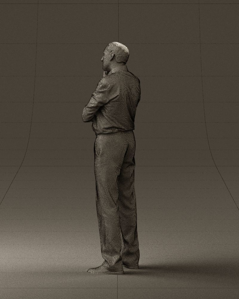 Man in suit pants blue top 0574 3D Print Ready 3D print model_16