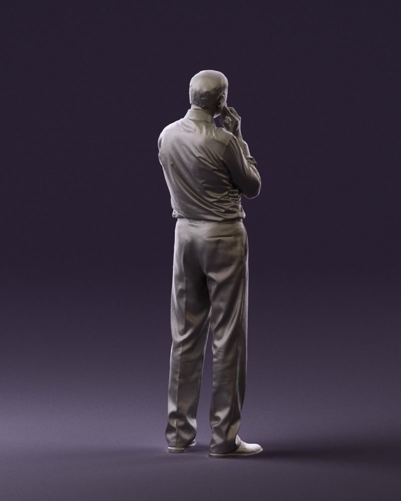 Man in suit pants blue top 0574 3D Print Ready 3D print model_8