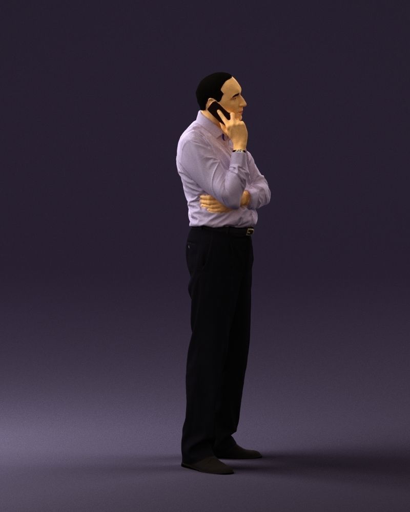 Man in suit pants blue top 0574 3D Print Ready 3D print model_1