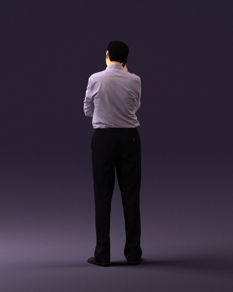 Man in suit pants blue top 0574 3D Print Ready 3D print model_10