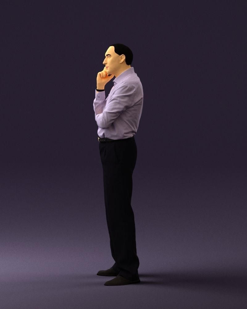 Man in suit pants blue top 0574 3D Print Ready 3D print model_17