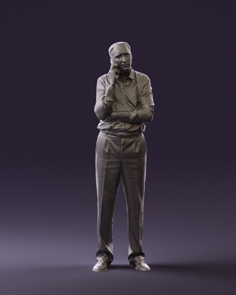 Man in suit pants blue top 0574 3D Print Ready 3D print model_28
