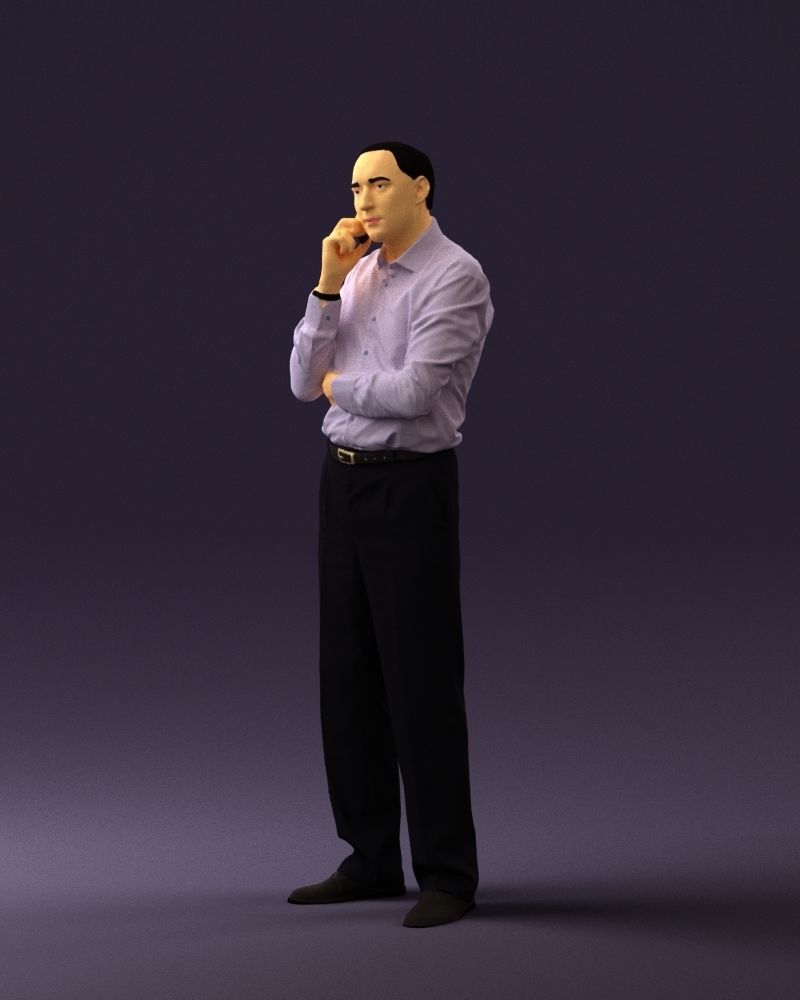 Man in suit pants blue top 0574 3D Print Ready 3D print model_20