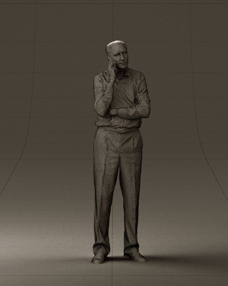 Man in suit pants blue top 0574 3D Print Ready 3D print model_22