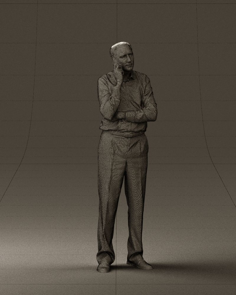 Man in suit pants blue top 0574 3D Print Ready 3D print model_35
