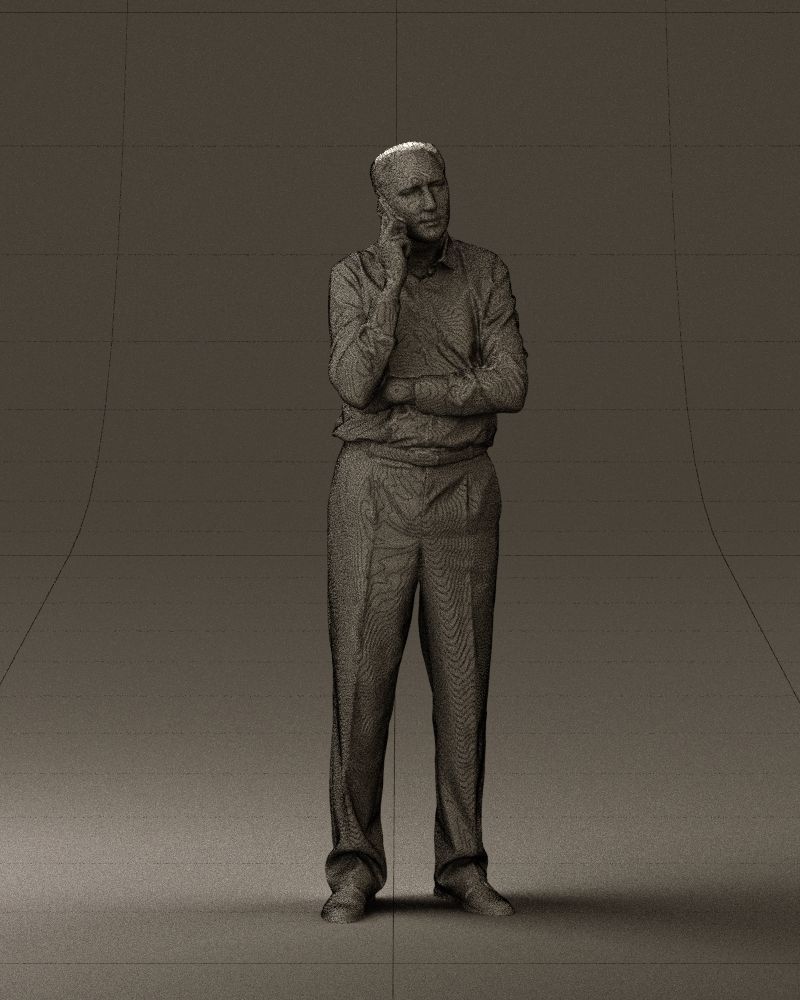 Man in suit pants blue top 0574 3D Print Ready 3D print model_32