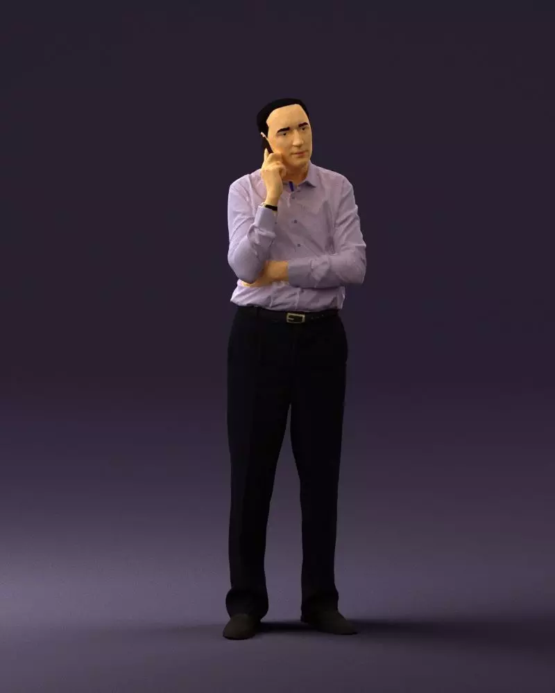 Man in suit pants blue top 0574 3D Print Ready 3D print model_0