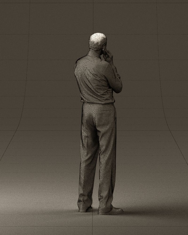 Man in suit pants blue top 0574 3D Print Ready 3D print model_9