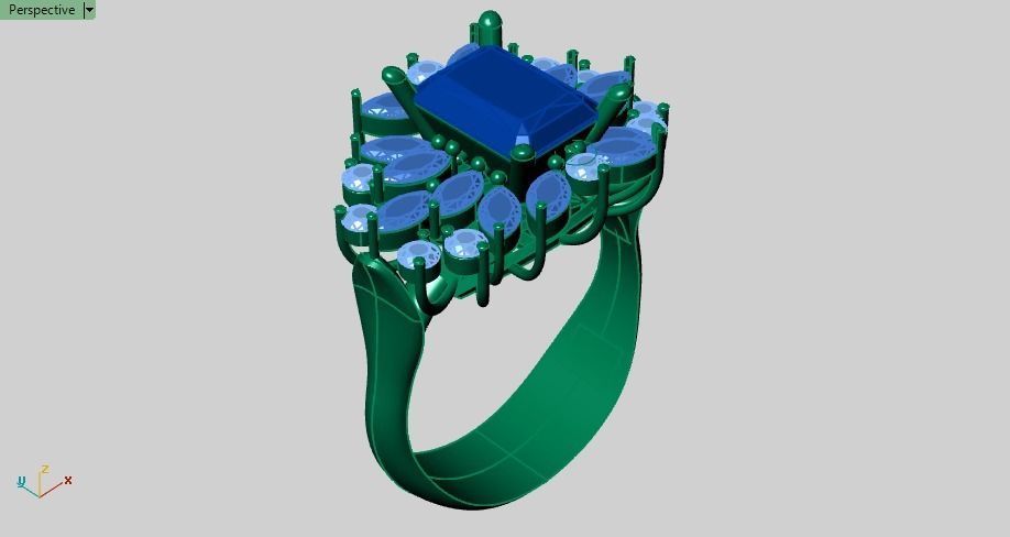 marquise diamond ring 01 3D print model_9