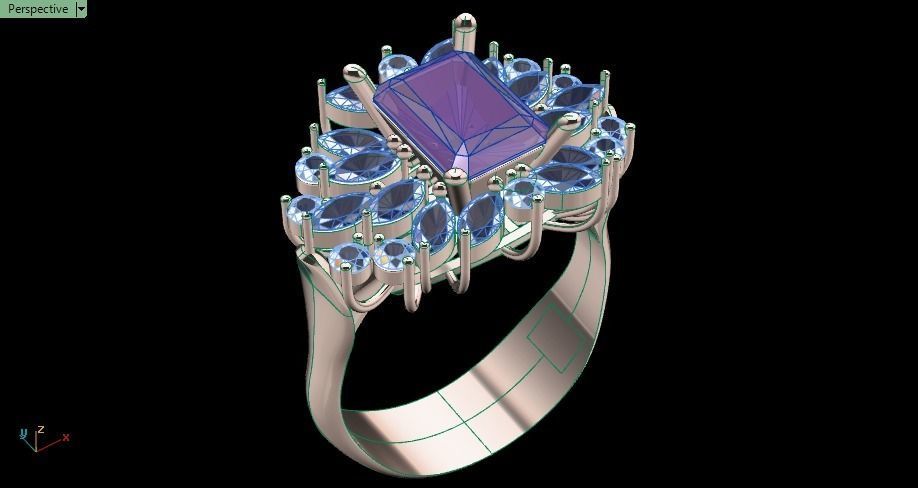marquise diamond ring 01 3D print model_11