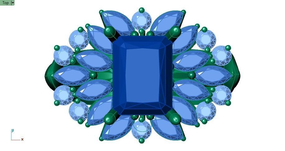 marquise diamond ring 01 3D print model_8