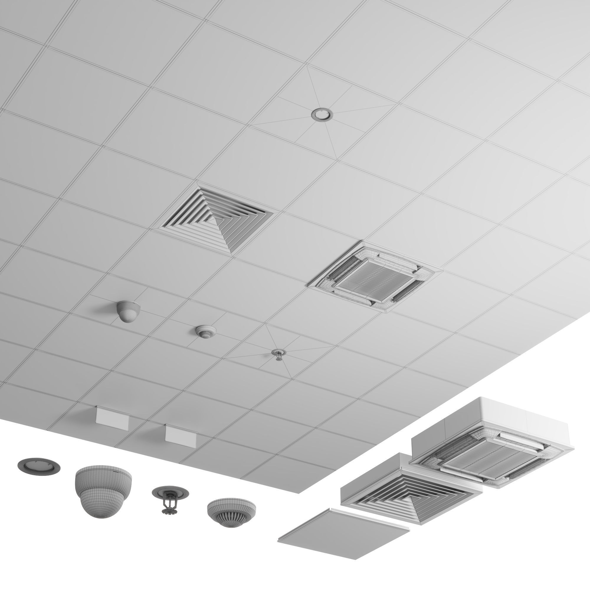Armstrong Ceiling Classic 3D model_3