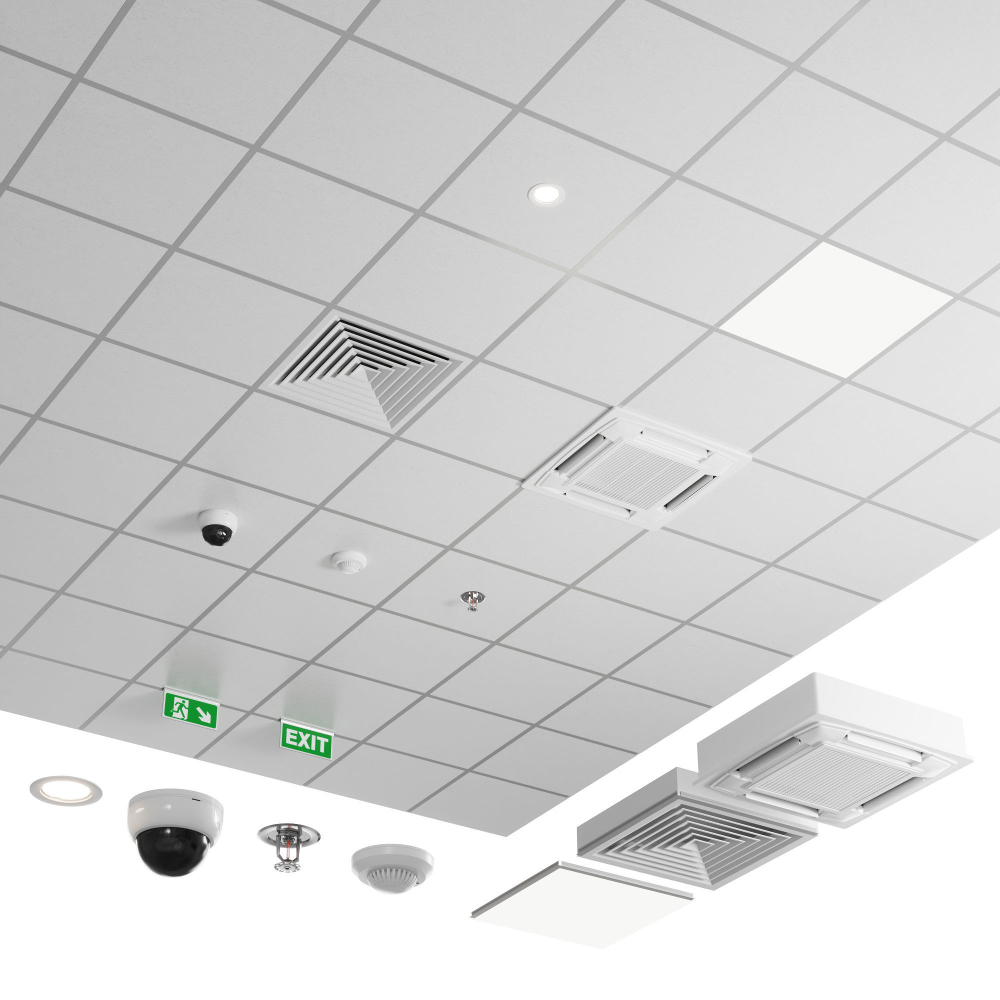 Armstrong Ceiling Classic 3D model_1