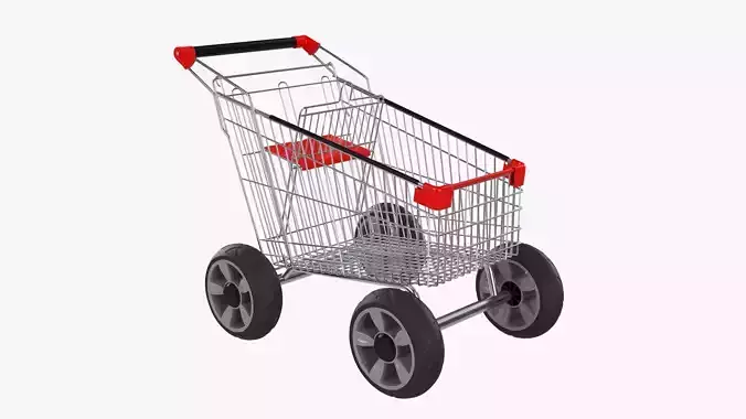 Shopping cart with large wheels 02