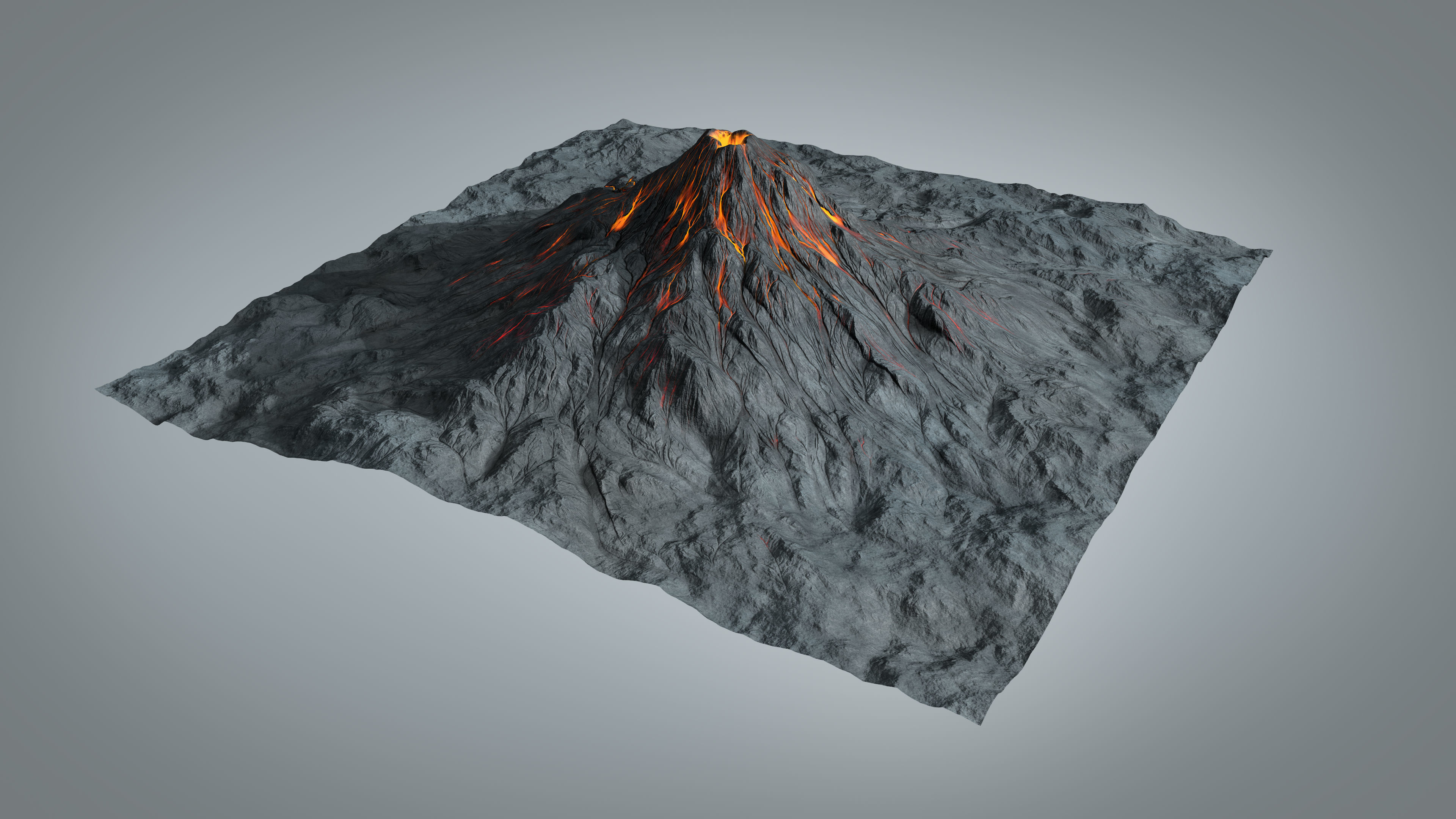 Volcano 3D model_5