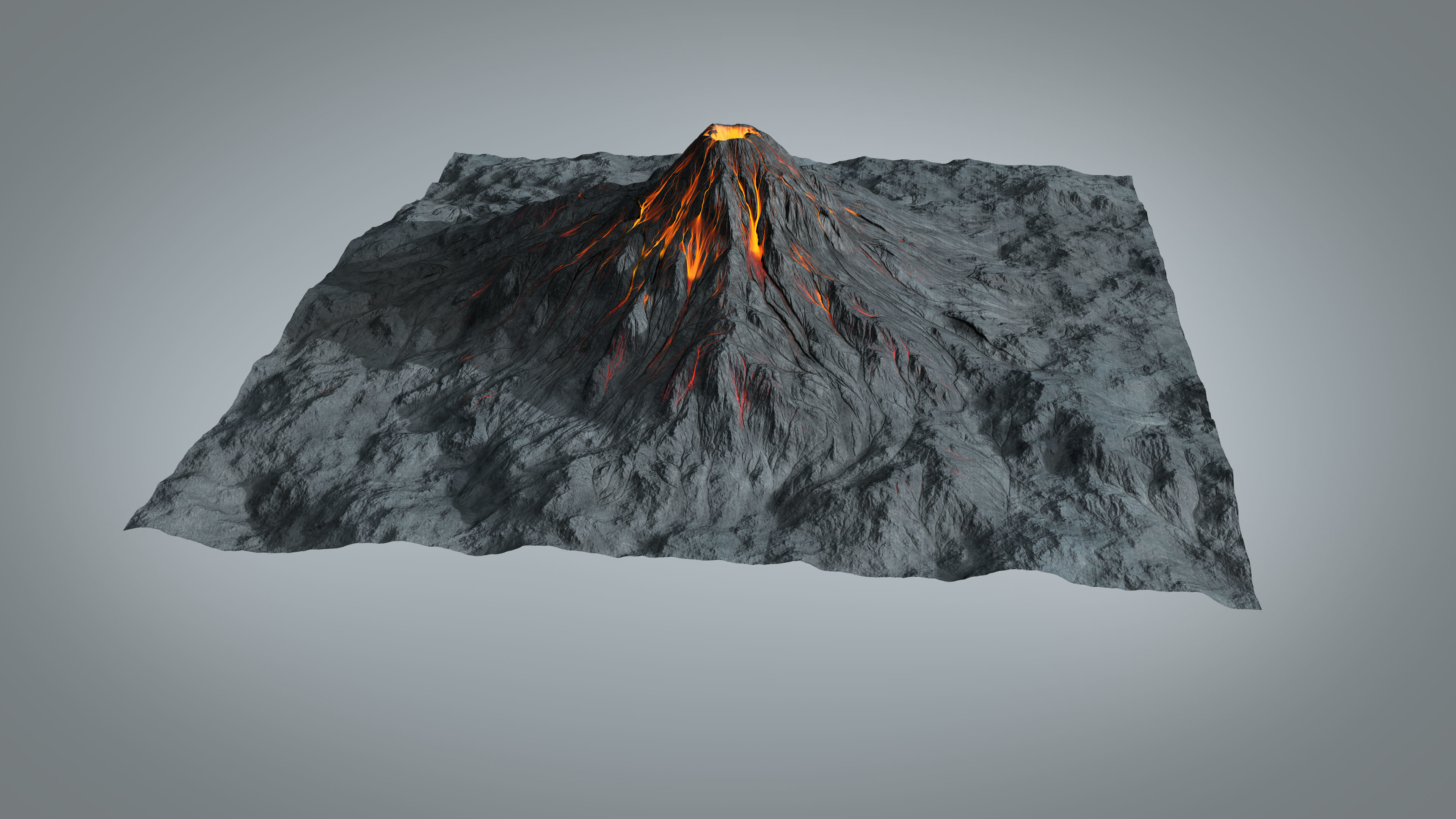 Volcano 3D model_4