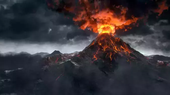 Volcano 3D model