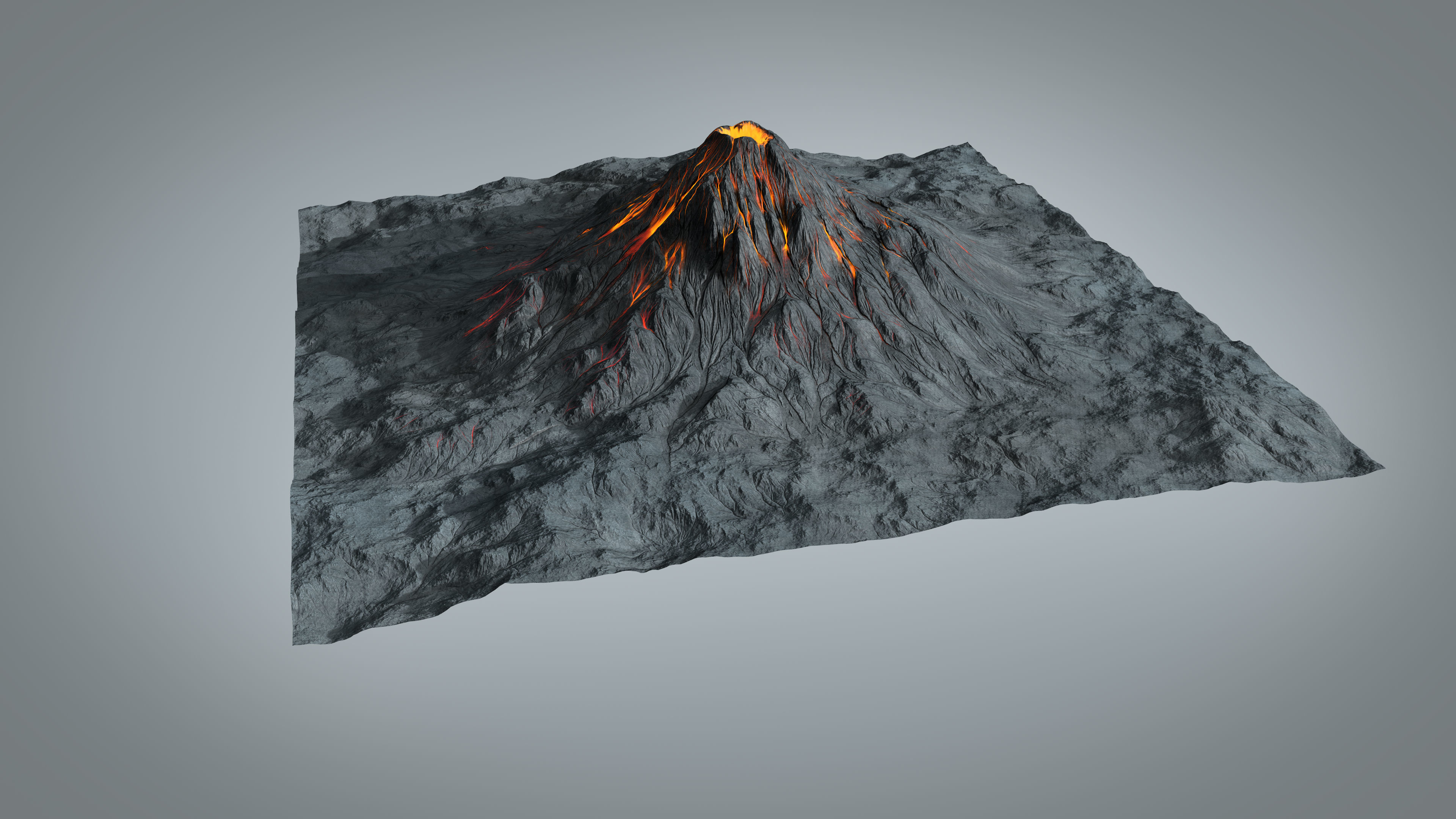 Volcano 3D model_3