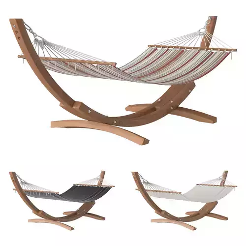 Hammock striped with stand