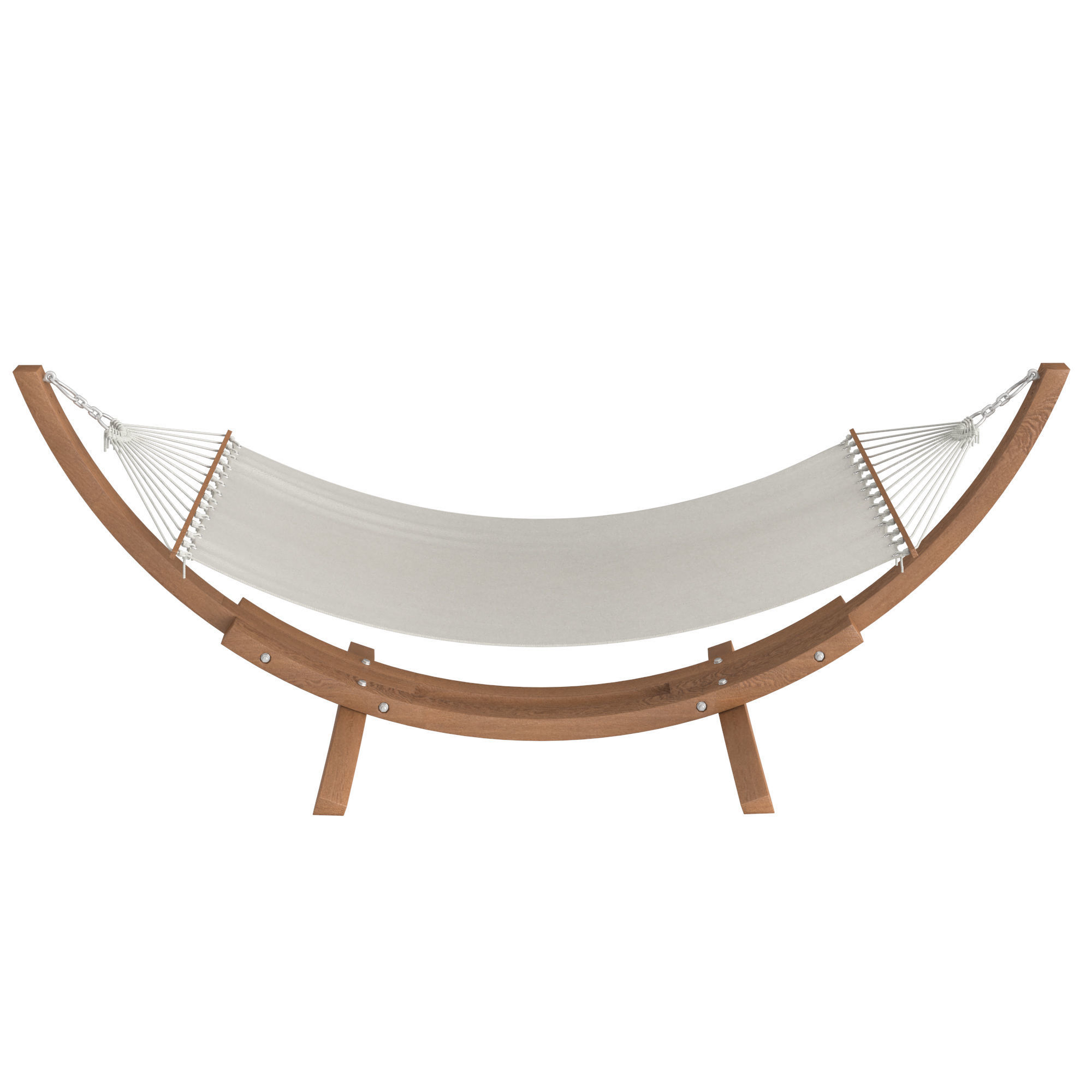 Hammock striped with stand 3D model_1