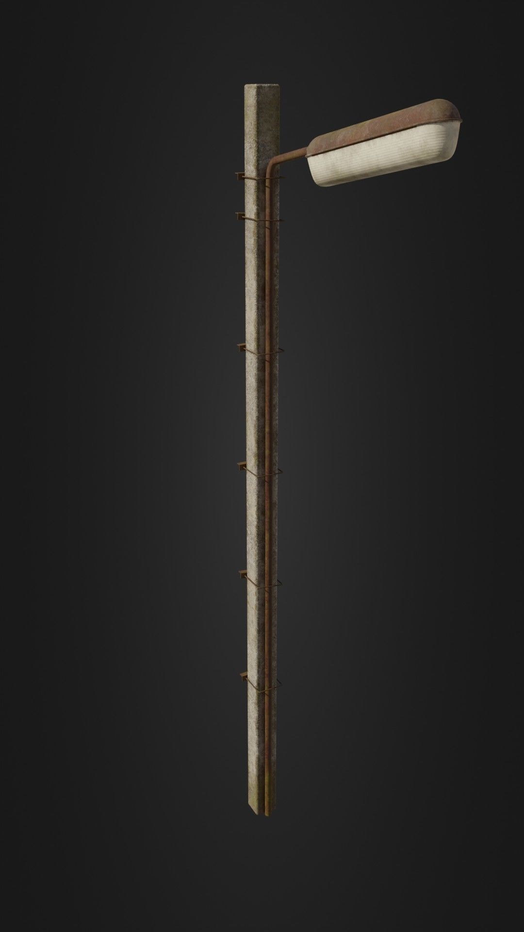 Old worn streetlight 09 Low-poly 3D model_42