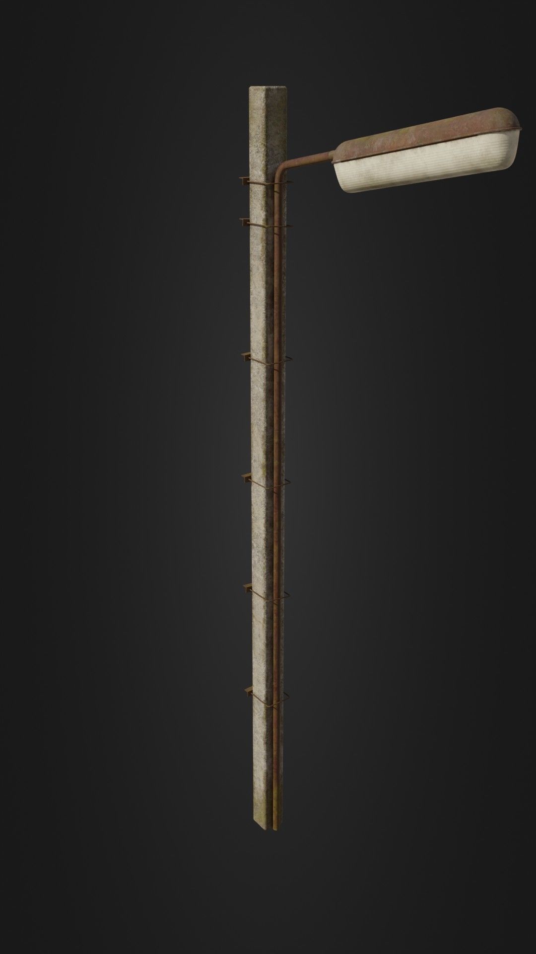 Old worn streetlight 09 Low-poly 3D model_43