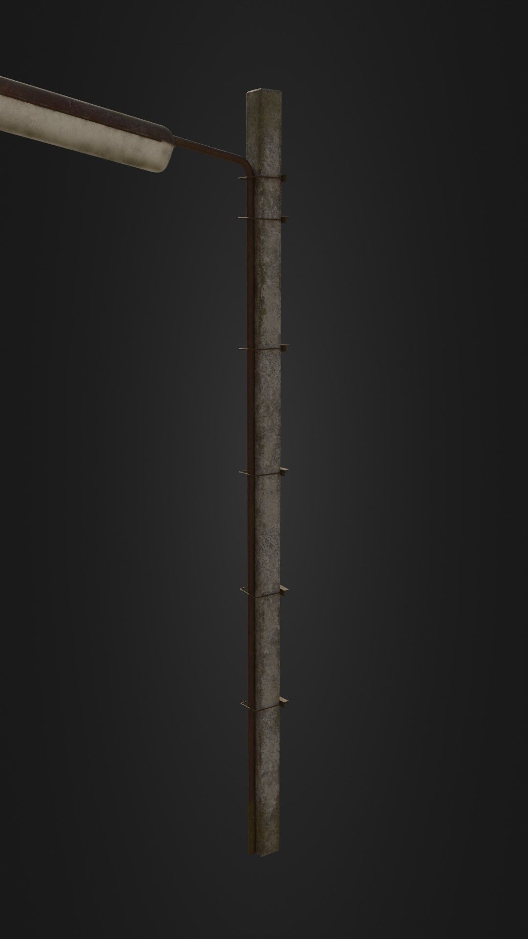 Old worn streetlight 09 Low-poly 3D model_33