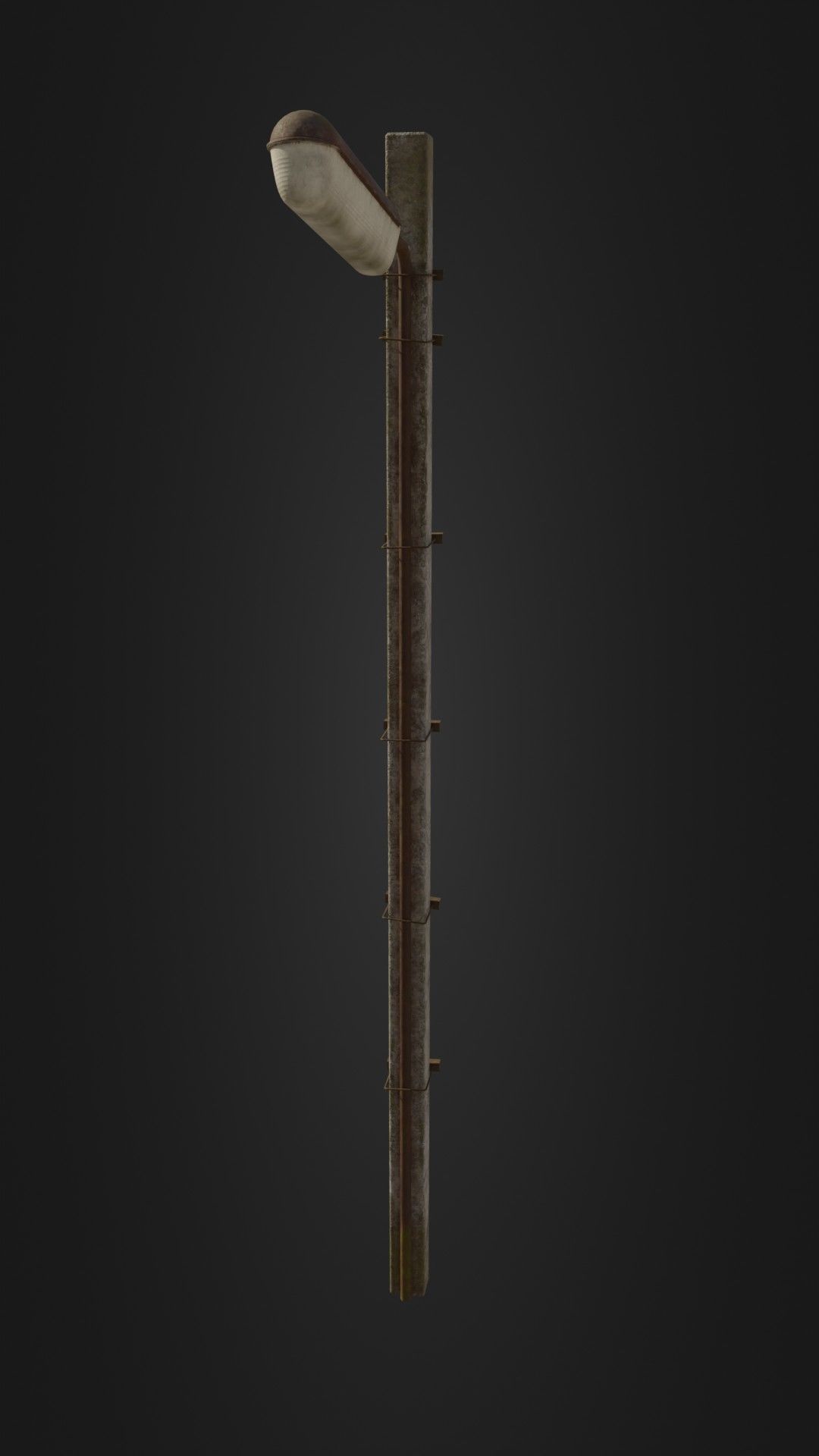 Old worn streetlight 09 Low-poly 3D model_38