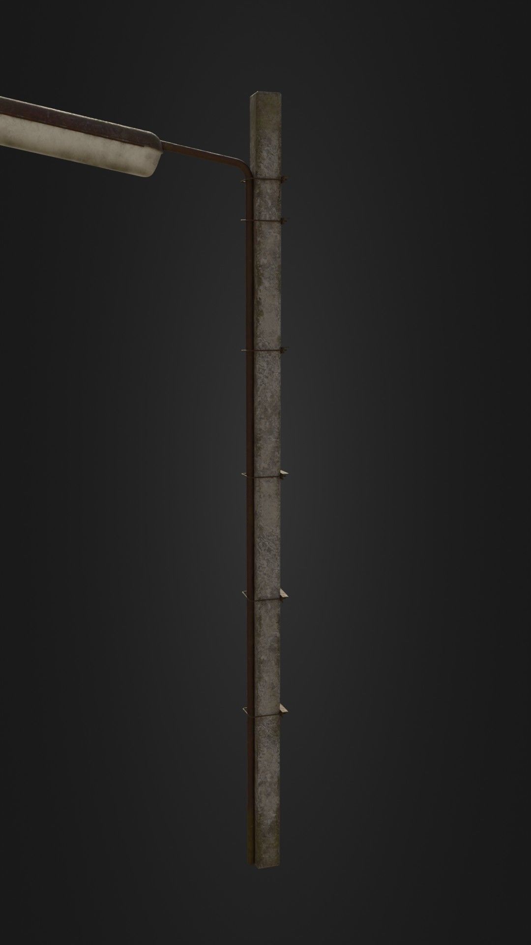 Old worn streetlight 09 Low-poly 3D model_31