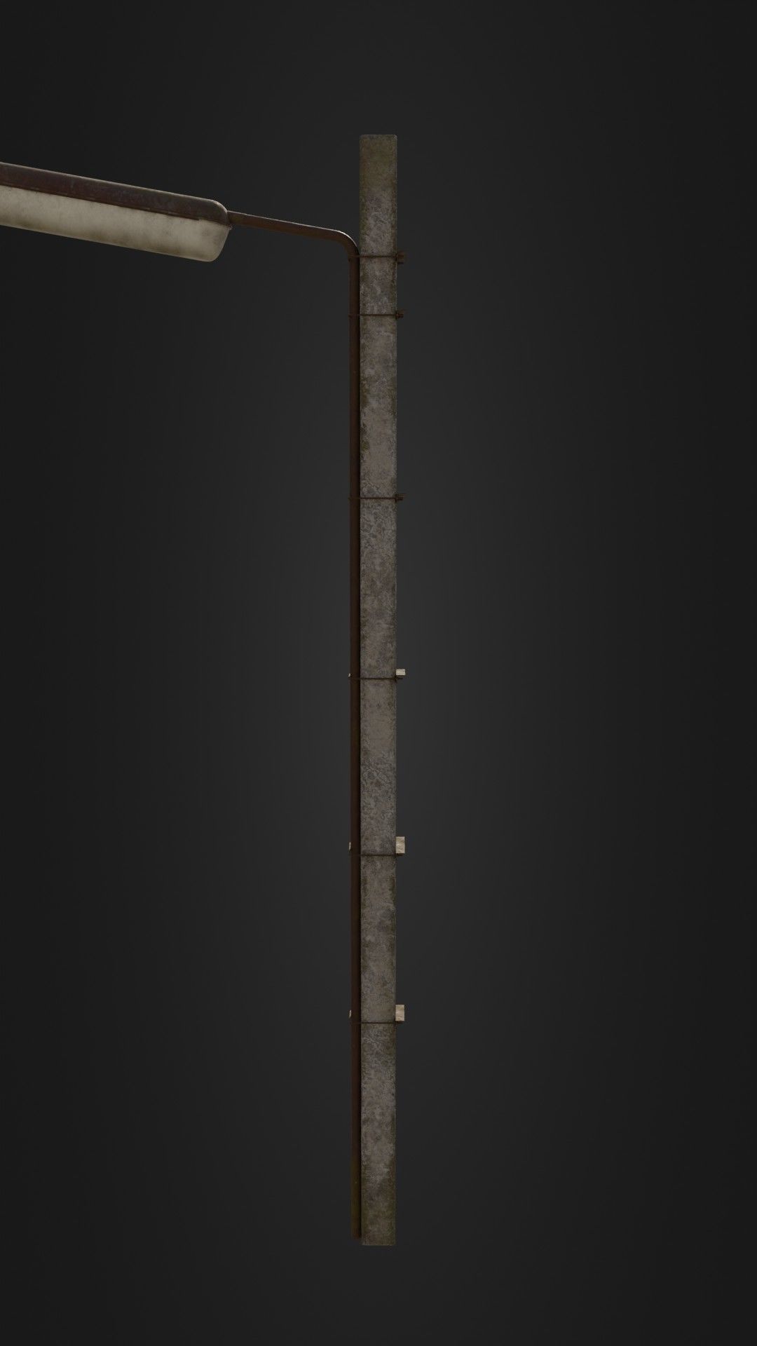 Old worn streetlight 09 Low-poly 3D model_29