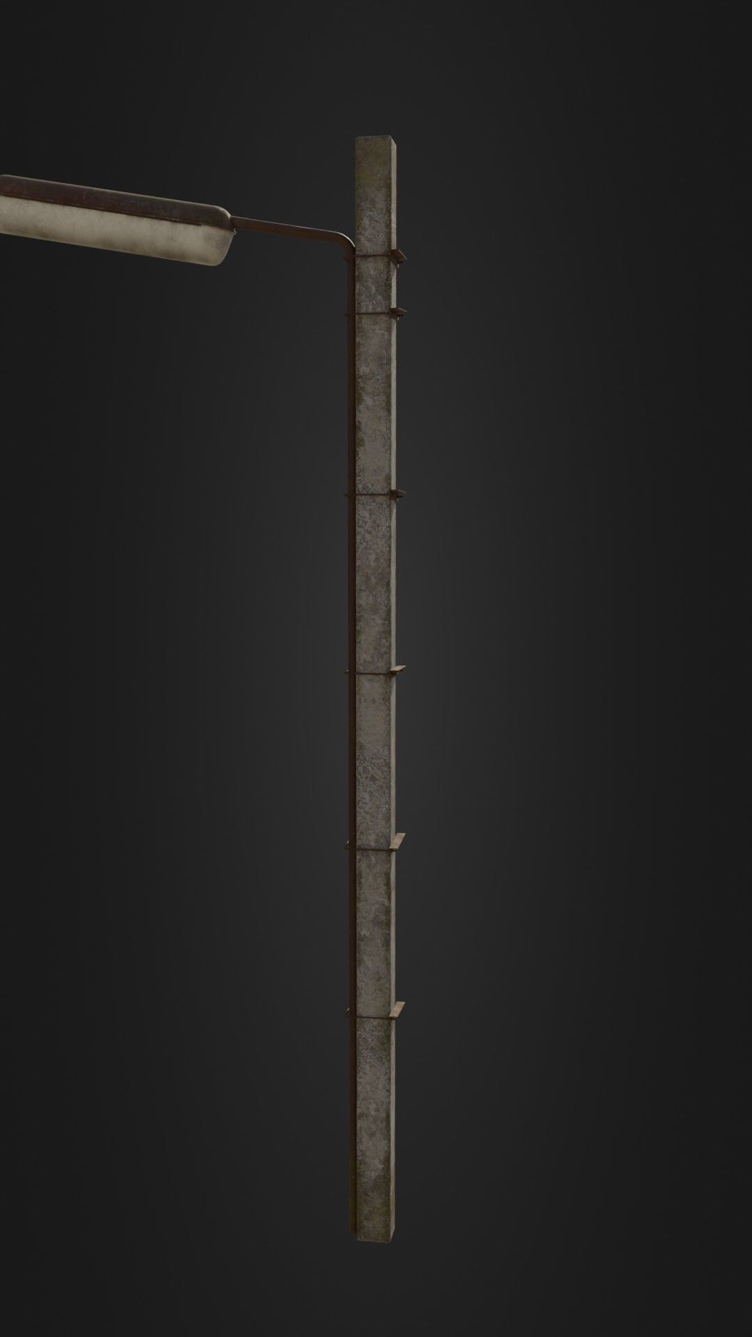 Old worn streetlight 09 Low-poly 3D model_28