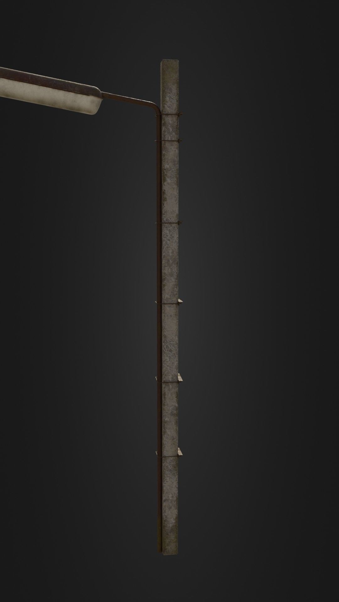 Old worn streetlight 09 Low-poly 3D model_30