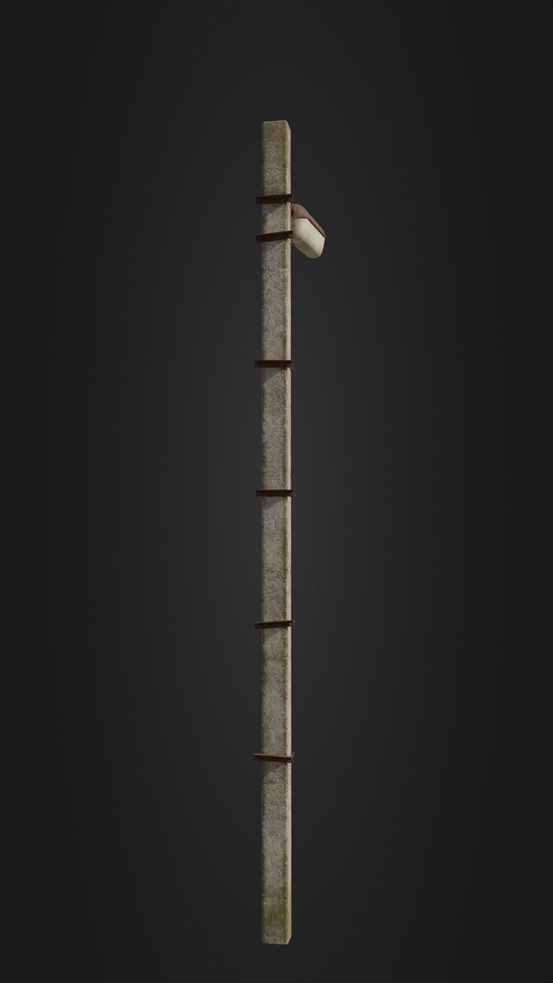 Old worn streetlight 09 Low-poly 3D model_18
