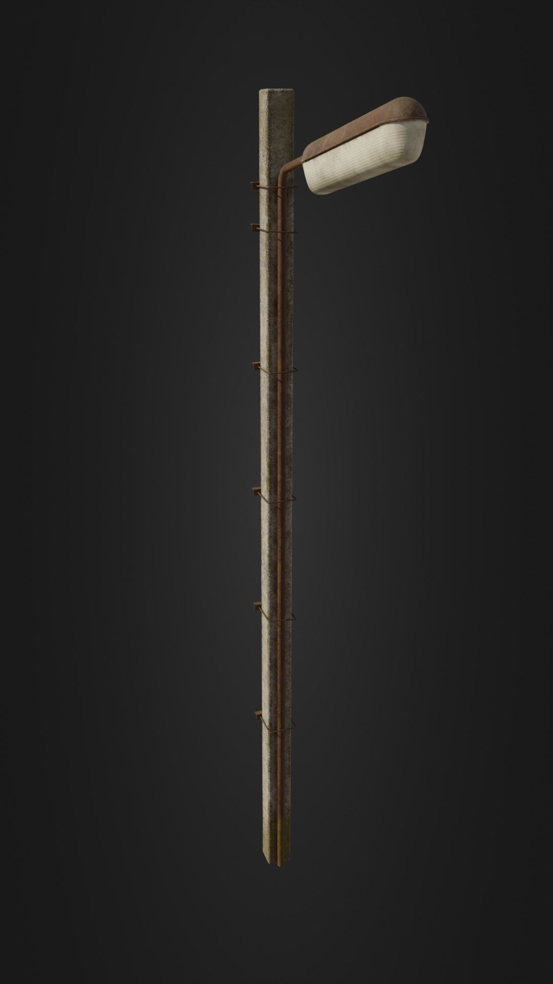 Old worn streetlight 09 Low-poly 3D model_41