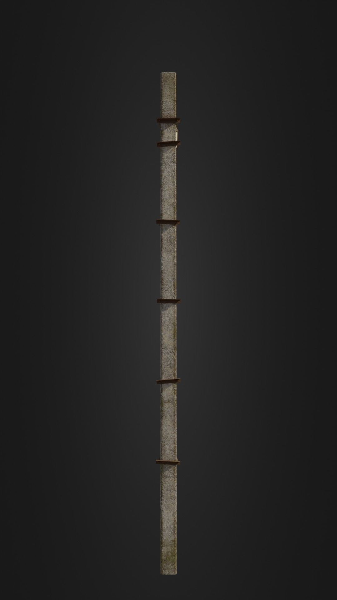 Old worn streetlight 09 Low-poly 3D model_19