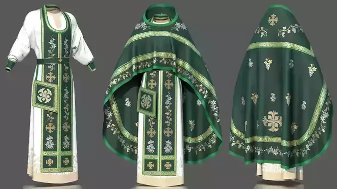 ORTODOX CHURCH PRIEST CLOTHING 3D model
