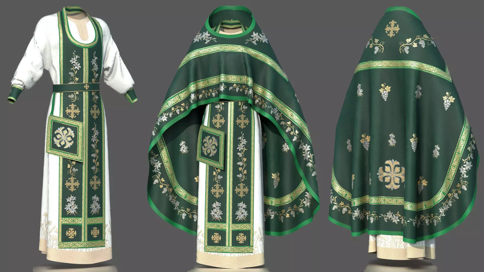 ORTODOX CHURCH PRIEST CLOTHING 3D model_0