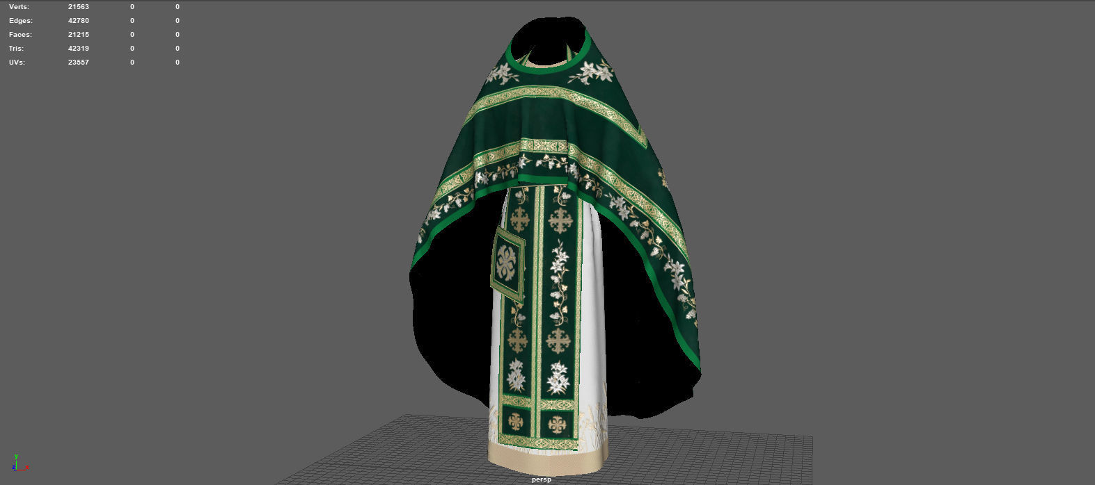ORTODOX CHURCH PRIEST CLOTHING 3D model_9
